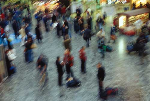 Euston station concourse London UK